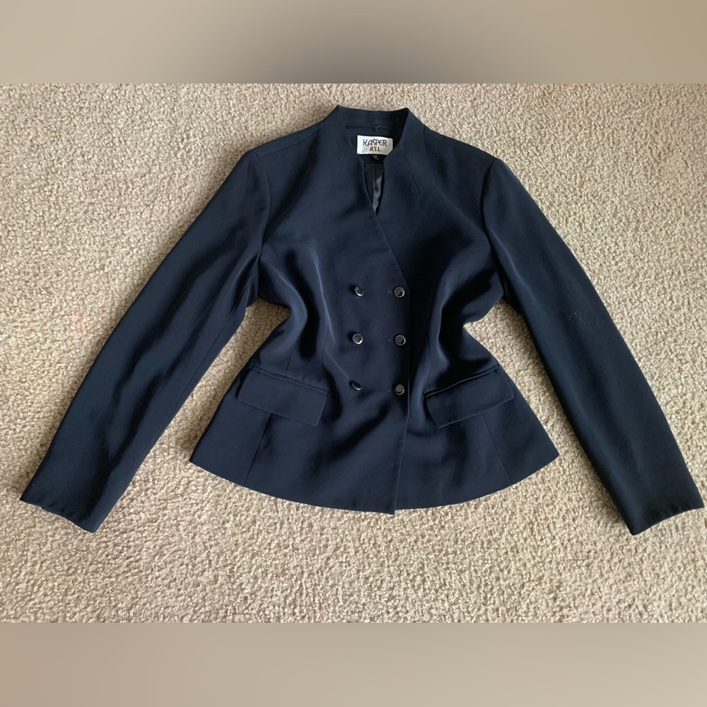 Kasper Navy Blue Double Button Blazers